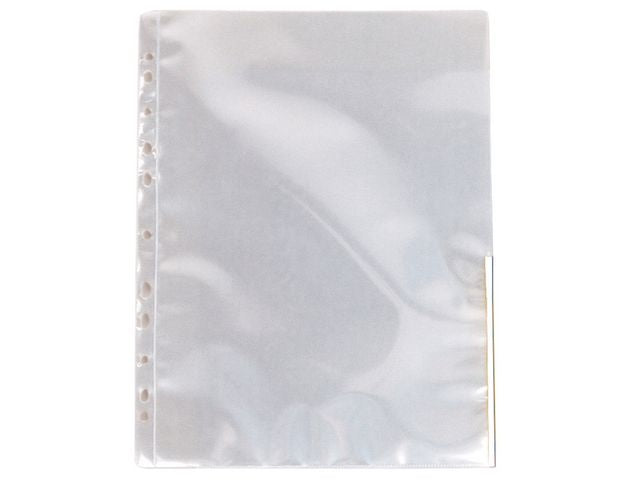 Plastficka signal A4 0,11mm vit 100/fp